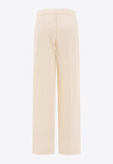 Max Mara Orche Straight-Leg Tailored Pants Cream 2511781038600ORCHE001_77086