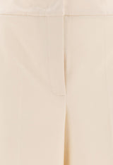 Max Mara Orche Straight-Leg Tailored Pants Cream 2511781038600ORCHE001_77086