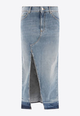 PINKO Midi Denim Skirt Blue 104628A2EAPJE_77098