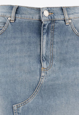 PINKO Midi Denim Skirt Blue 104628A2EAPJE_77098