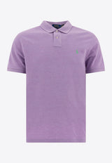 Polo Ralph Lauren Logo Embroidered Polo T-shirt Purple 710680784370PASTEL PURPLE HEATHER_76977