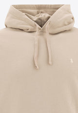 Polo Ralph Lauren Logo Embroidered Hooded Sweatshirt Taupe 710916690029STONEWARE GREY_76904