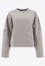 GANNI Oversized Crewneck Sweatshirt T4141921_77178 Gray