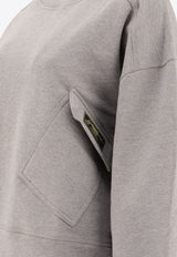 GANNI Oversized Crewneck Sweatshirt T4141921_77178 Gray