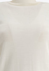 Max Mara Cecina Wool High-Neck Top White 2511361081600CECINA001_77128