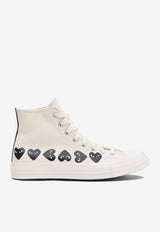 Comme Des Garçons Play X Converse Chuck 70 Hearts High-Top Sneakers White AZ-K127-001WHITE_77132