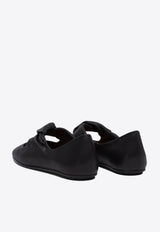 Alexander McQueen Knotted-Strap Leather Ballet Flats 814287WHACO1000_77366