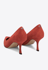 Ferragamo Elydea 75 Suede Pumps Red 0776949_77313