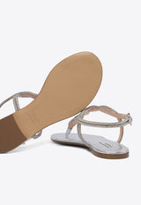 Ninalilou Elisa Laminated Leather Braided Sandals Silver 351172NAPPA LAM ARGENTO_77407