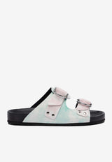 Pierre Hardy Printed Leather Sandals Multicolor VN01CALFMULTI TIE AND DYE-BLACK_77408