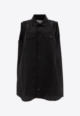 Sacai Sleeveless Mini Shirt Dress Black 25-07649001_77433