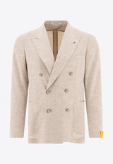 Tagliatore Wool Double-Breasted Blazer Beige 1SMC20KC90057ET844_77444