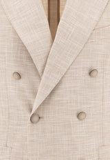 Tagliatore Wool Double-Breasted Blazer Beige 1SMC20KC90057ET844_77444