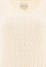 Loulou Studio Aisale Ribbed Mini Dress Ivory AISALARICE IVORY_77595