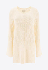 Loulou Studio Aisale Ribbed Mini Dress Ivory AISALARICE IVORY_77595