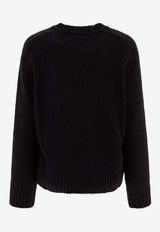 Loulou Studio Ribbed Crewneck Sweater Black CANILLOBLACK_77624