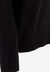 Loulou Studio Ribbed Crewneck Sweater Black CANILLOBLACK_77624