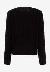 Loulou Studio Cable Knit Buttoned Cardigan Black SEANBLACK_77606