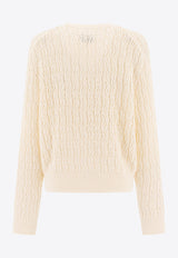 Loulou Studio Sean Knitted Cardigan Ivory SEANRICE IVORY_77626