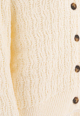 Loulou Studio Sean Knitted Cardigan Ivory SEANRICE IVORY_77626