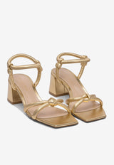 Gianvito Rossi Juno 55 Metallic Nappa Leather Sandals Gold G3244555RICNPSMEKO_77647