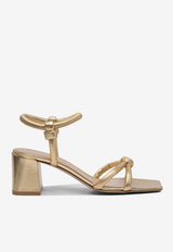 Gianvito Rossi Juno 55 Metallic Nappa Leather Sandals Gold G3244555RICNPSMEKO_77647