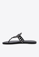 Tory Burch Miller Eyelet Thong Sandals Black 167311001_77653
