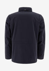High-Neck Buttoned Jacket