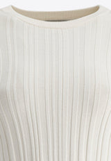 Loulou Studio Elsa Silk Crewneck T-shirt Ivory ELSAIVORY_77778