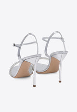Casadei Julia 100 Leather Stiletto Sandals Silver 1L304J100MC2646A905_77916