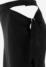 Courrèges Asymmetrical Midi Skirt Black 125CJU224PL01479999_77928