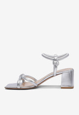 Gianvito Rossi Juno 55 Metallic Nappa Leather Sandals Silver G3244555RICNPSARGE_77894