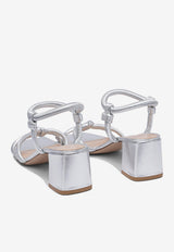 Gianvito Rossi Juno 55 Metallic Nappa Leather Sandals Silver G3244555RICNPSARGE_77894