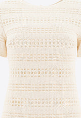 Sandbeige Ribbed Midi Dress SBB2OP10ACIVORY_77847