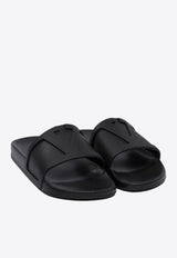 Valentino Coolside VLogo Rubber Slides Black 6Y2S0J93MYC0NO_77944