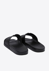 Valentino Coolside VLogo Rubber Slides Black 6Y2S0J93MYC0NO_77944