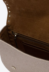 Valentino Small Rockstud Canvas Crossbody Bag Beige 6W2B0Q95QCERDV_77965