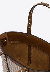 Valentino Rockstud Canvas Tote Bag 6W2B0R05QCERDV_77973