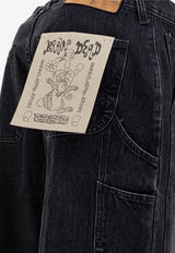 Brain Dead Essential Straight Jeans Blue F24B08004147SOLID BLACK_78065