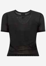 Courrèges Mesh Logo T-shirt Black 125JTS017JS00699999_78111