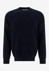 Golden Goose DB Ribbed Crewneck Sweater Blue GMP00841P00066250486_78089