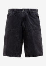 Carhartt Wip Double Knee Denim Shorts Black I03486789.06_78210