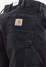 Carhartt Wip Double Knee Denim Shorts Black I03486789.06_78210