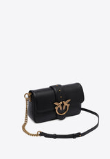 PINKO Mini Love One Leather Shoulder Bag Black 104340A0QOZ99Q_78214