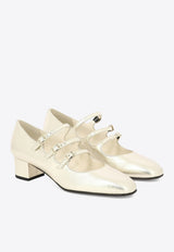 Carel Paris Ariana 45 Kina Mary-Jane Pumps in Laminated Leather Gold KINA 22331307_78332