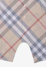 Burberry Kids Babies All-Over Check Onesie Gift Set - Set of 2 Beige 8100701_78350
