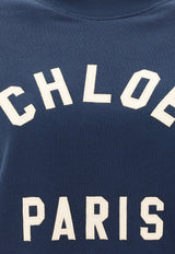 Chloé Logo Crewneck Sweatshirt Blue 24AJH121924C6_78410