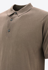 John Smedley Adrian Polo T-shirt Brown ADRIANBEIGE_78409