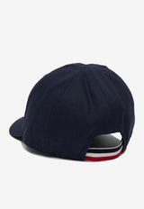 Moncler Kids Boys Logo Patch Baseball Cap Blue 3B00008-04863742_78379