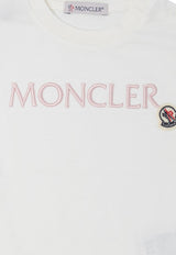 Moncler Kids Baby Boys Logo Embroidered T-shirt White 8C00006-89AUM034_78245